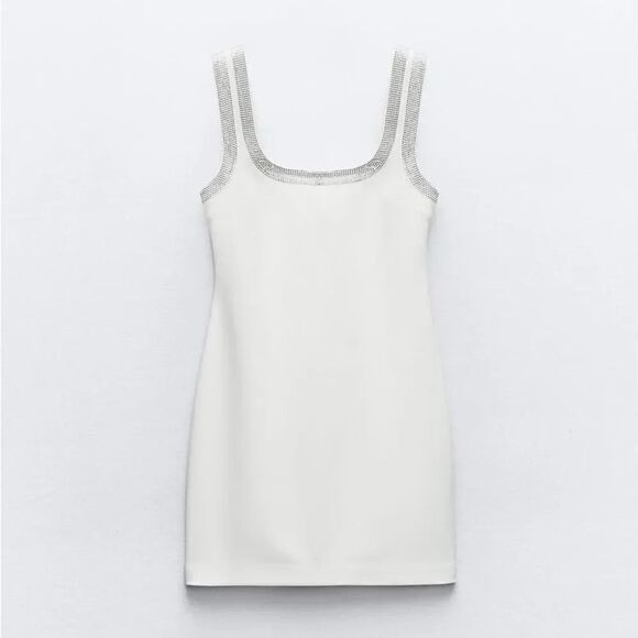 ZARA SHORT DRESS WITH RHINESTONES - Picture 8 of 9
